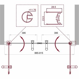 Душевая дверь BelBagno Uno 90 UNO-B-2-90-CH-Cr