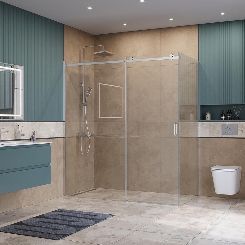 Душевой уголок BelBagno Soft Close-2 180x100 SOFT_CLOSE-2-AH-1-180/100-C-Cr