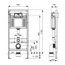 Комплект унитаза BelBagno Amanda BB051CHR+BB051SC с инсталляцией Tece Profil 9400412