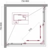 Душевой уголок BelBagno Unique 90х90 UNIQUE-A-2-75/90-C-Cr