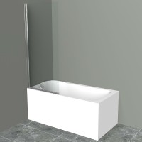 Шторка на ванну BelBagno UNO-V-1-80/150-C-Cr