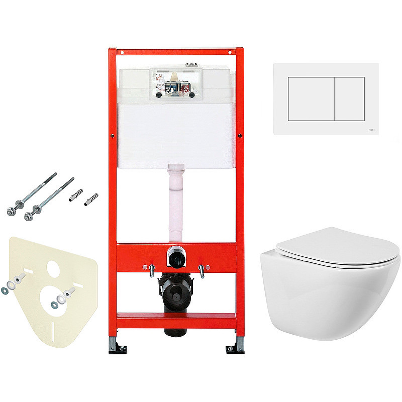 Комплект унитаза BelBagno Amanda BB051CHR+BB051SC с инсталляцией Tece Base 9400413