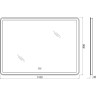 Зеркало BelBagno Marino 110 SPC-MAR-1100-800-LED-TCH-WARM с подсветкой с подогревом