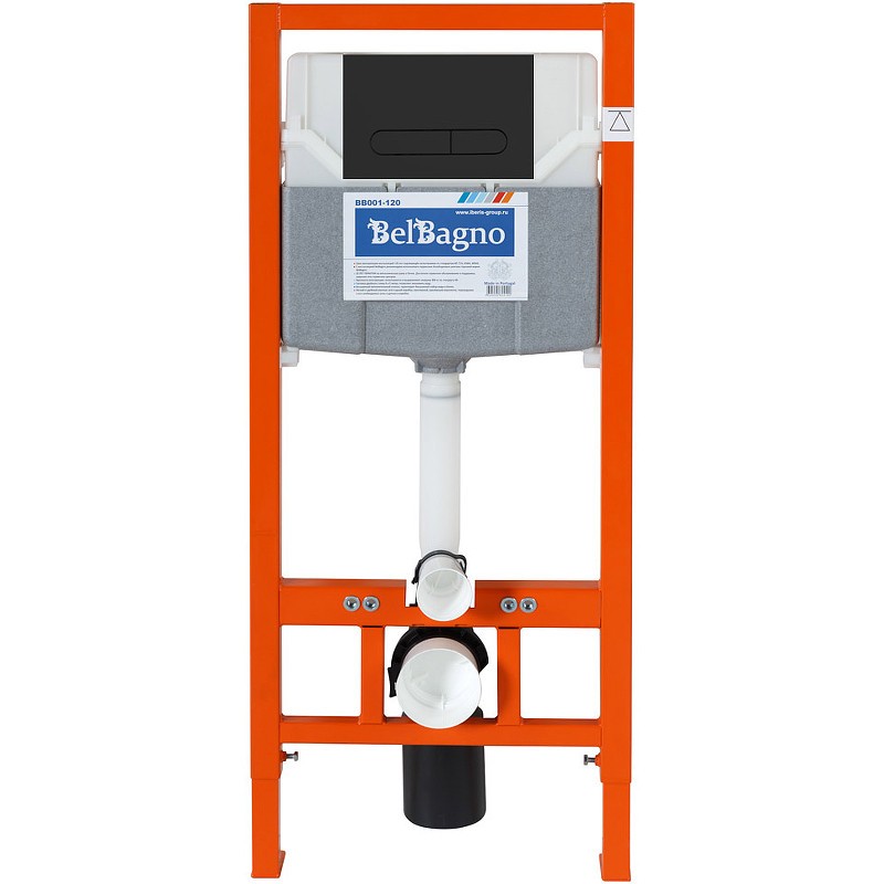 Комплект унитаза с инсталляцией BelBagno Sela BB3201CHR-MB/BB3201SC-MB/BB002-80/BB007-PR-NERO.M