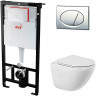Комплект унитаза BelBagno Amanda BB051CHR+BB051SC с инсталляцией Alcaplast Sadromodul AM101/1120-3:1 RU M71-0001