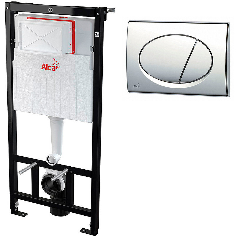 Комплект унитаза BelBagno Amanda BB051CHR+BB051SC с инсталляцией Alcaplast Sadromodul AM101/1120-3:1 RU M71-0001