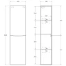 Шкаф пенал BelBagno Fly-Marino 40 R FLY-MARINO-1500-2A-SC-NL-P-R подвесной