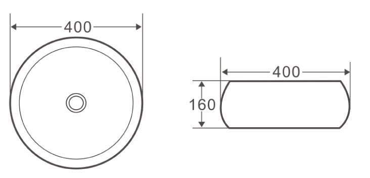 Раковина-чаша BelBagno 40 BB1065
