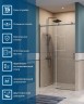Душевая дверь BelBagno Soft Close-2 120 SOFT_CLOSE-2-BF-1-120-C-GM