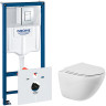 Комплект унитаза BelBagno Amanda BB051CHR+BB051SC с инсталляцией Grohe Rapid SL 38775001