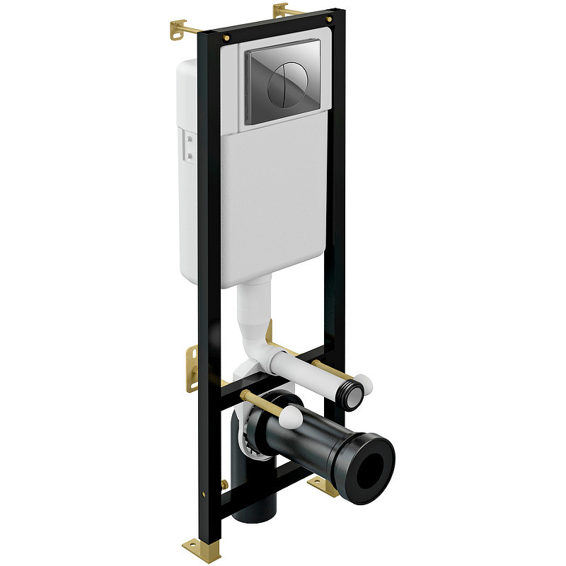 Комплект унитаза BelBagno Uno BB3105CHR/SC с инсталляцией Cersanit Black 35 S-IN-BLACK-Cg-w