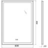 Зеркало BelBagno SPC-GRT-600-800-LED-TCH-WARM с подсветкой