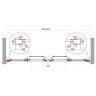 Душевая дверь BelBagno Luce 160 LUCE-BF-2-160-C-Cr