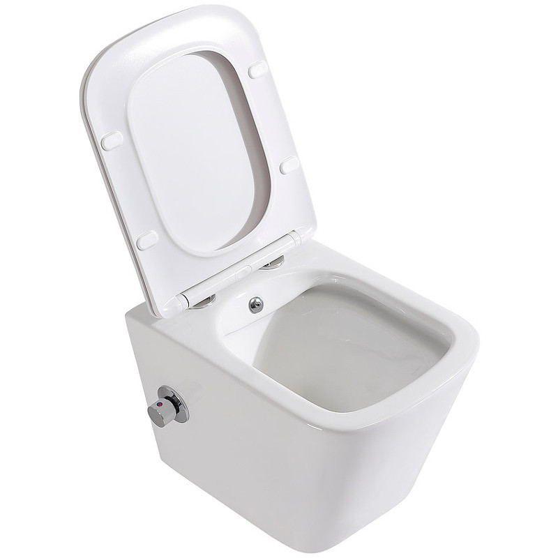 Унитаз биде BelBagno Due BB3103CHR-BS/SC подвесной