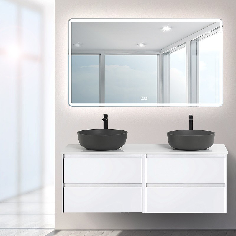 Зеркало BelBagno 140 SPC-MAR-1400-800-LED-TCH-WARM с подсветкой с подогревом