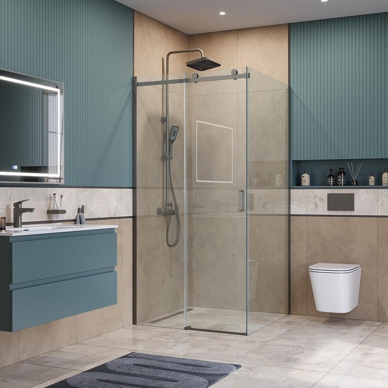 Душевой уголок BelBagno Soft Close-2 100x100 SOFT_CLOSE-2-A-1-100-C-GM
