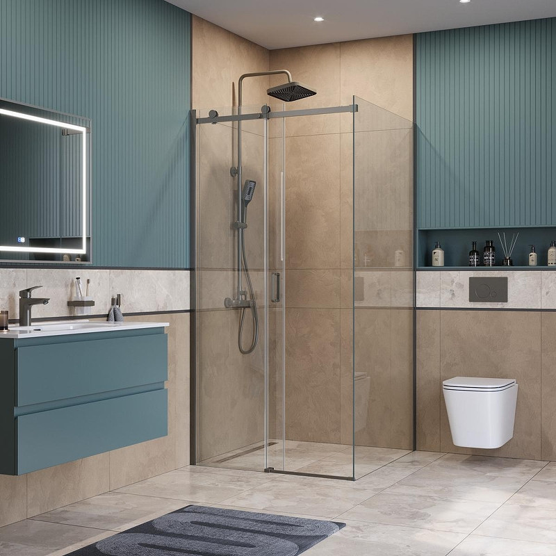 Душевой уголок BelBagno Soft Close-2 100x100 SOFT_CLOSE-2-A-1-100-C-GM