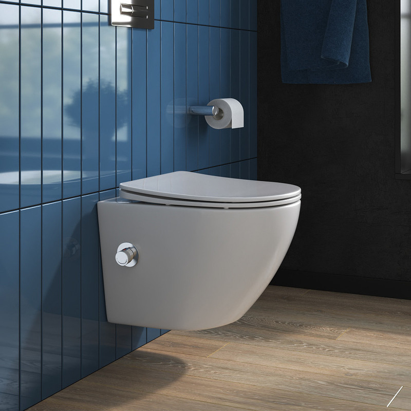Унитаз биде BelBagno Uno BB3105CHR-BS/SC подвесной