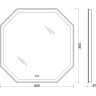 Зеркало BelBagno 80 SPC-OTT-800-800-LED-TCH-WARM с подсветкой с подогревом