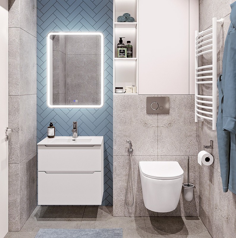 Тумба под раковину BelBagno Etna-H60 70 ETNA-H60-700-2C-SO-BL-P подвесная