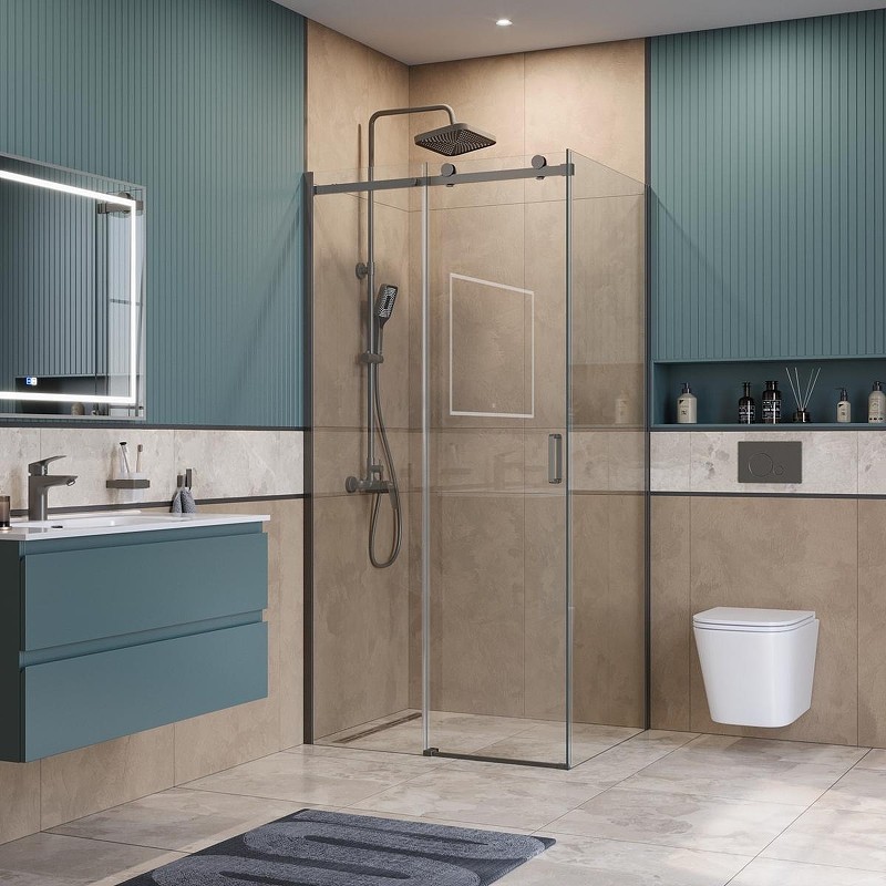 Душевой уголок BelBagno Soft Close-2 110x100 SOFT_CLOSE-2-AH-1-110/100-C-GM