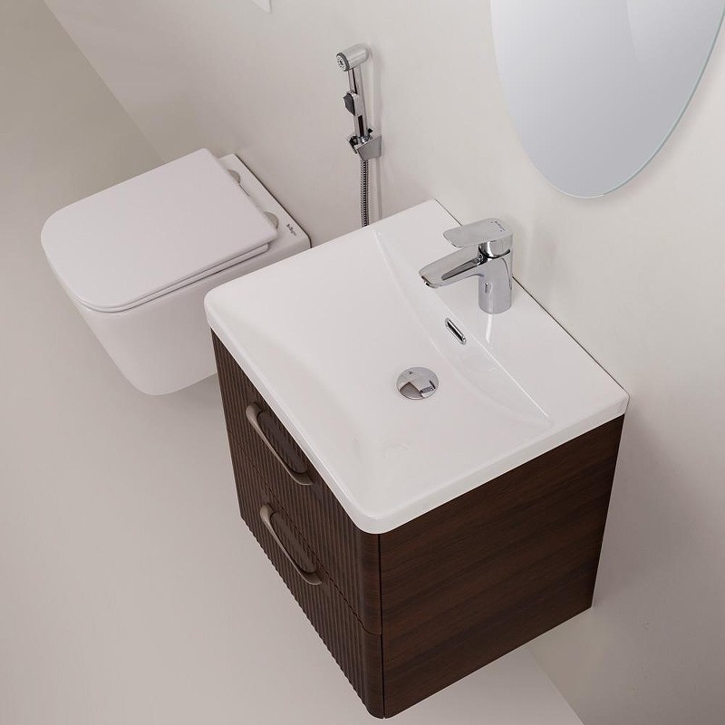 Смеситель для раковины BelBagno Due DUE-LVM/HGN-CRM-W0 с гигиеническим душем