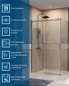 Душевой уголок BelBagno Soft Close-2 120x100 SOFT_CLOSE-2-AH-1-120/100-C-GM