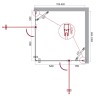 Душевой уголок BelBagno Etna 80х100 ETNA-AH-22-80/100-C-Cr