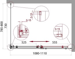 Душевой уголок BelBagno Acqua 110х80 ACQUA-AH-1-110/80-C-Cr