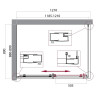 Душевой уголок BelBagno Uno 120х90 UNO-195-AH-1-120/90-C-Cr