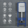 Комплект унитаза BelBagno Amanda BB051CHR+BB051SC с инсталляцией Berges Atom 410 040340
