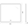 Зеркало BelBagno SPC-MAR-900-800-LED-TCH-WARM с подсветкой