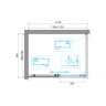 Душевой уголок BelBagno Uno 120x80 UNO-195-AH-1-120/80-C-NERO