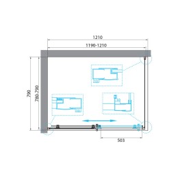 Душевой уголок BelBagno Uno 120x80 UNO-195-AH-1-120/80-C-NERO