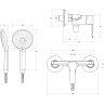 Смеситель для душа BelBagno Aurora AURORA-ESDM-CRM